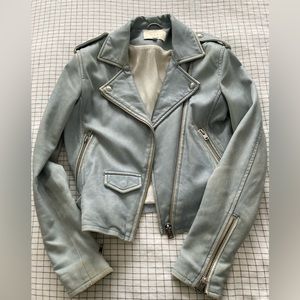 IRO Baby blue leather jacket